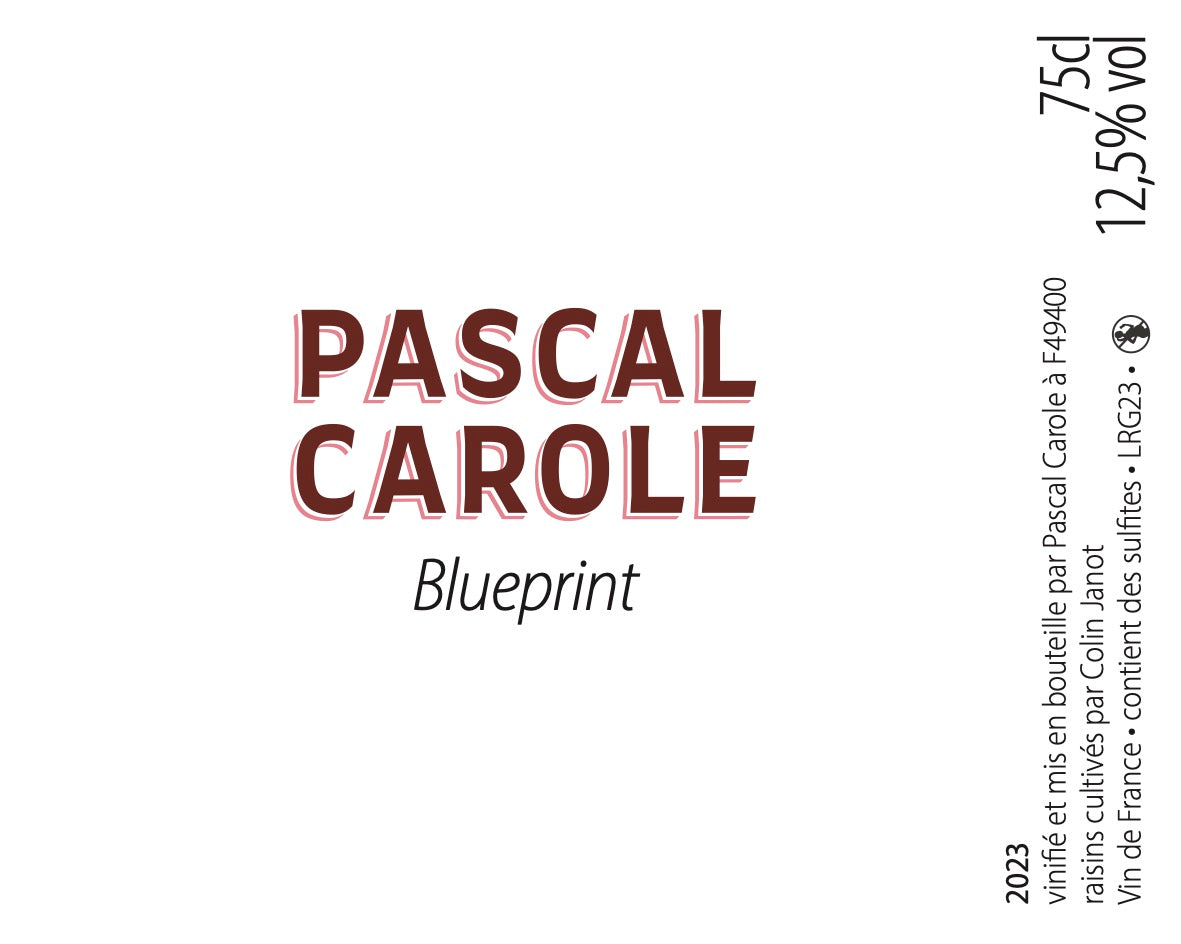 Label for Blueprint bottle